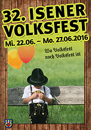 32. Isener Volksfest 2016 vom 22.06.-27.06.2016